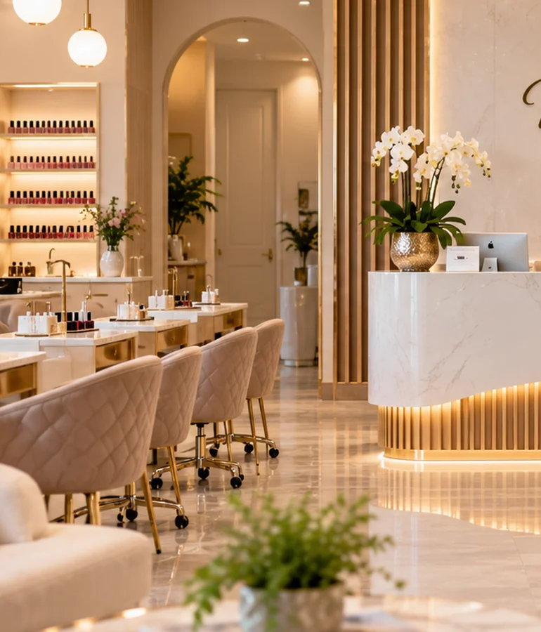 Nail spa interior detail